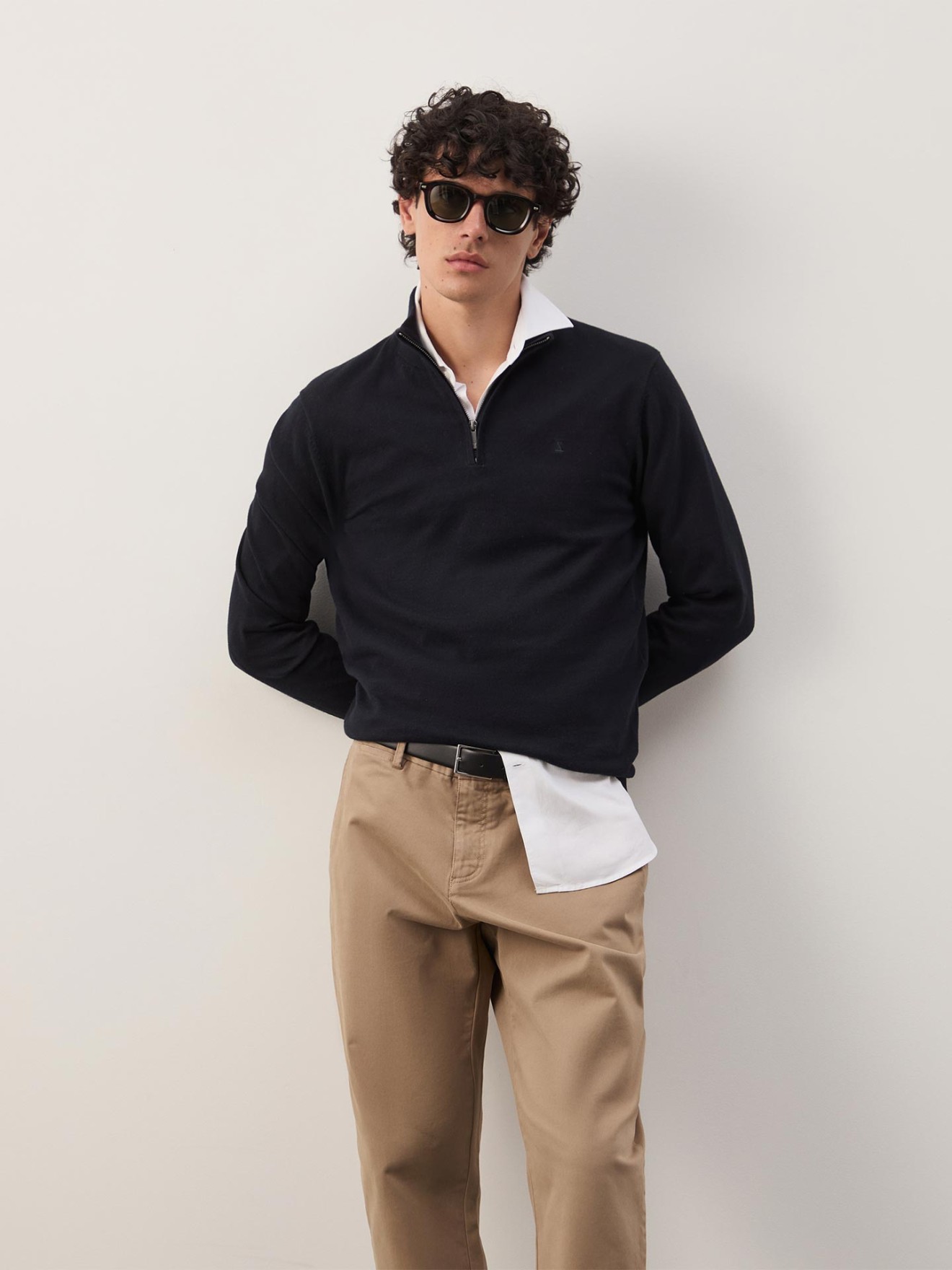 Camisola de Malha com Fecho de Correr