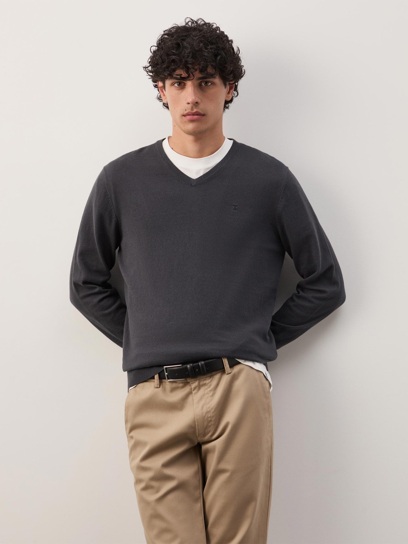Camisola de Malha com Decote em V