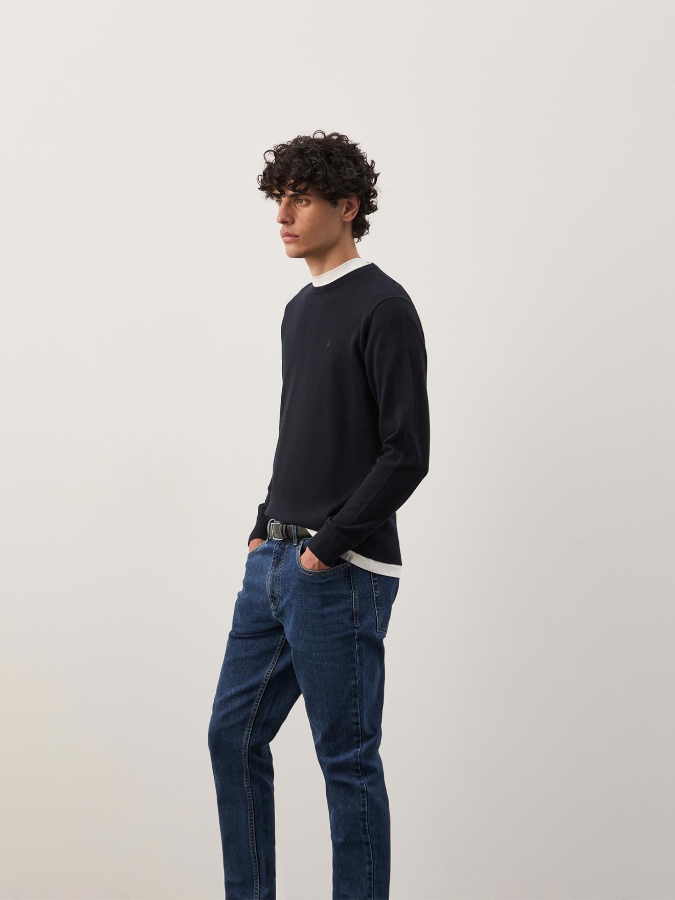 Camisola de Malha com Gola Redonda
