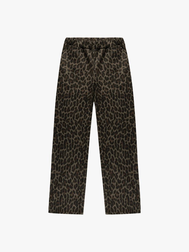 Calças de Malha com Padrão Animal Print