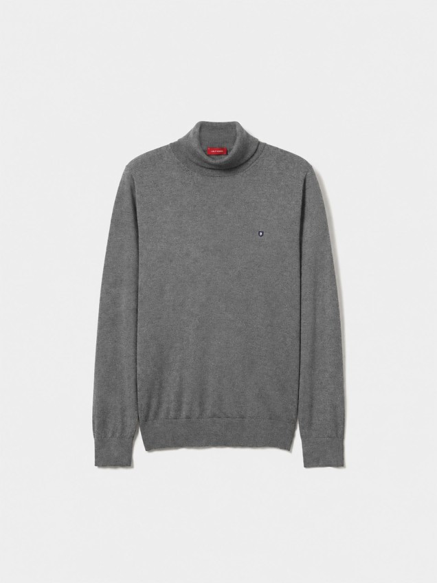 Camisola de Gola Alta em Lã