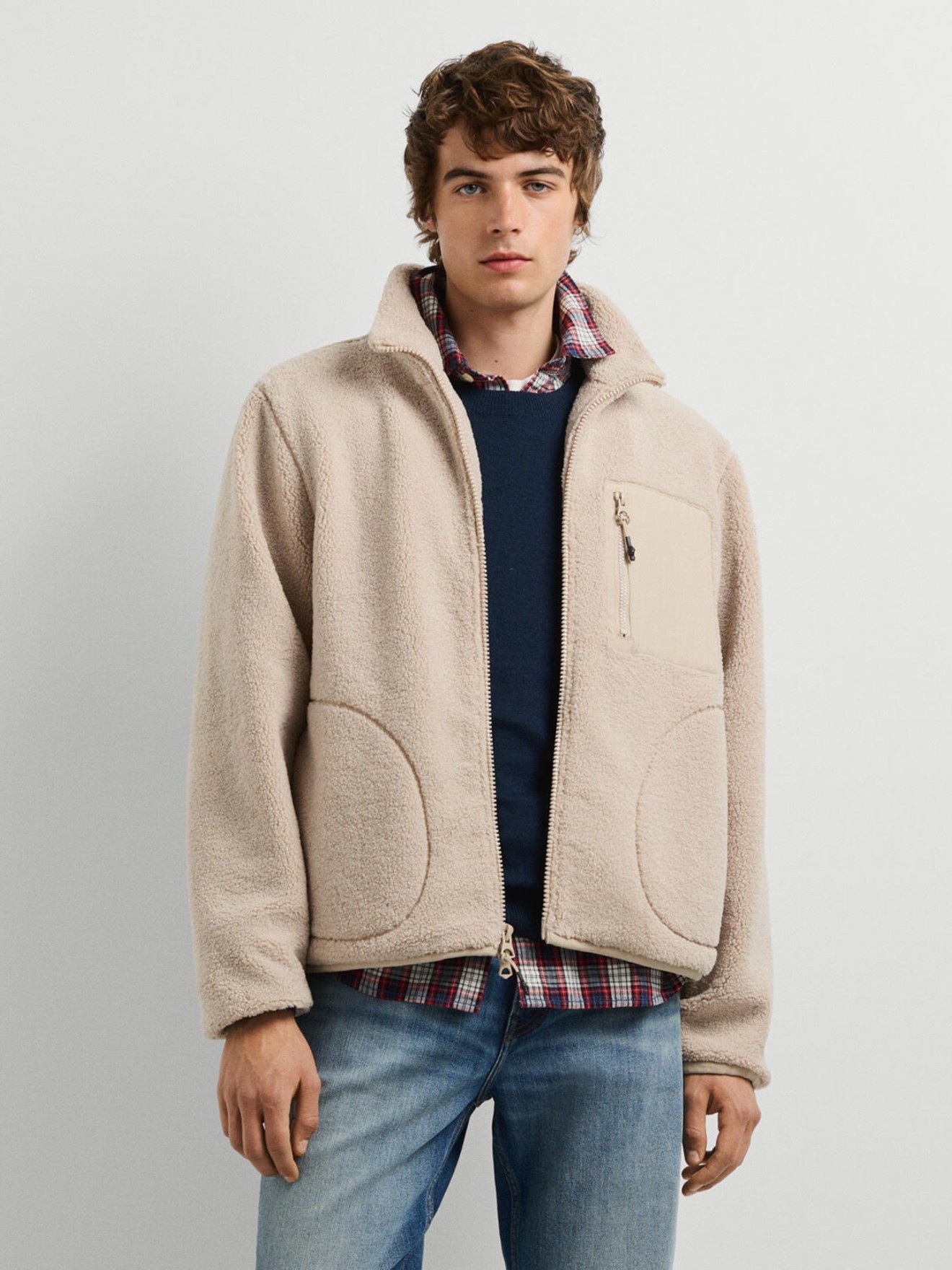Casaco Regular Fit com Efeito pelo