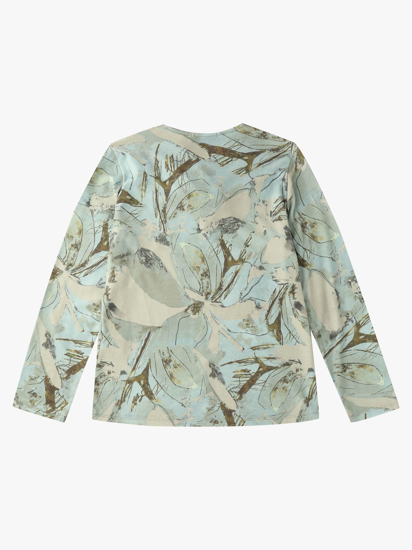 Camisola Estampada com Decote em V Cruzado