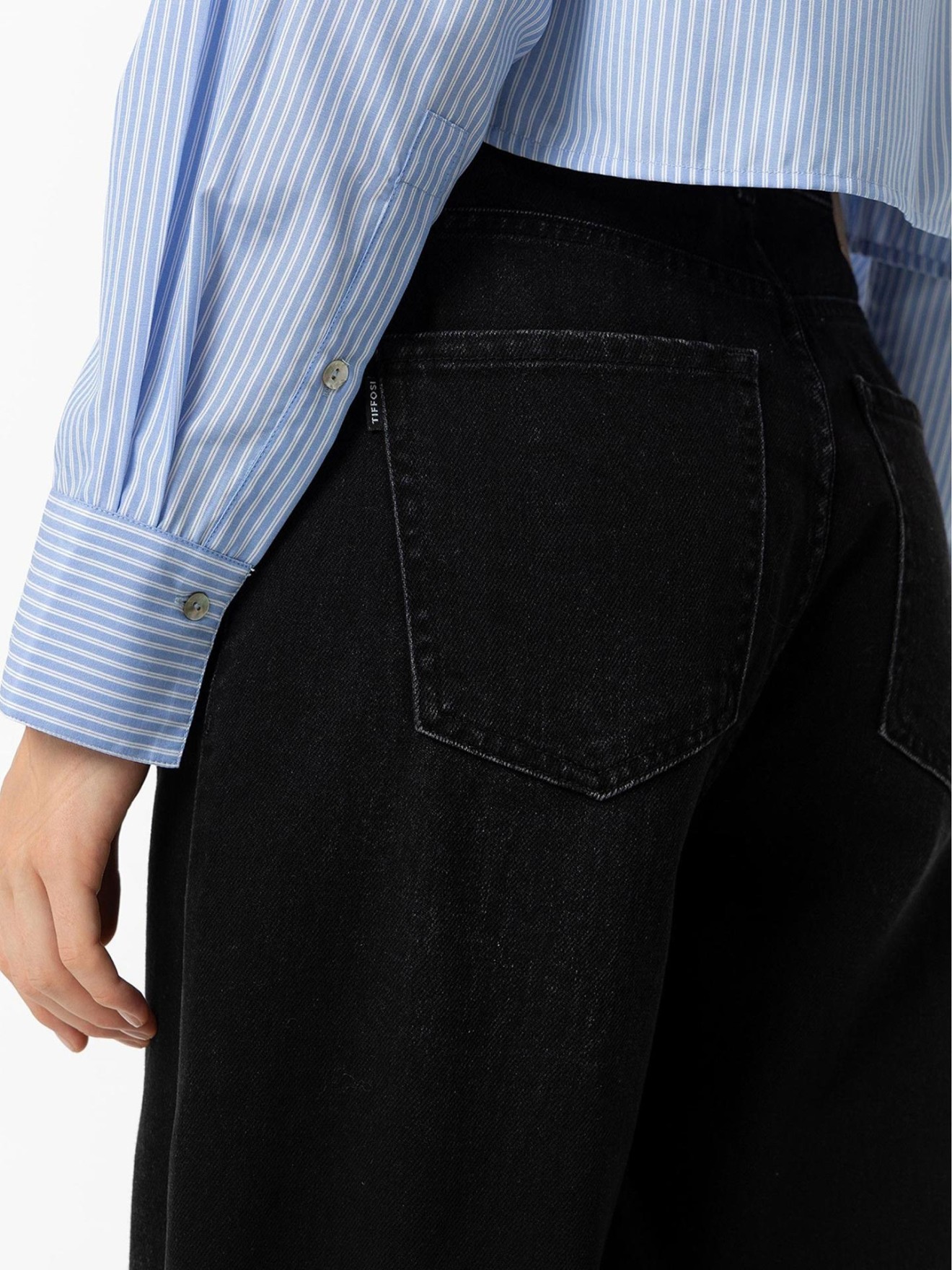 Cal�as de Ganga Wide Leg com Cintura Subida