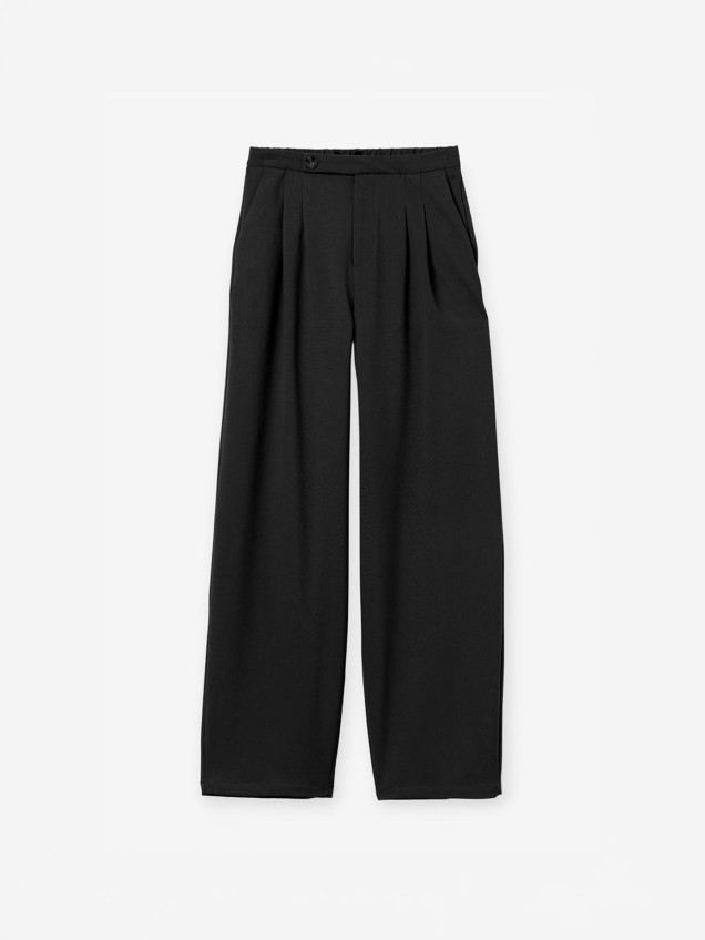 Calças Wide Leg com Pinças