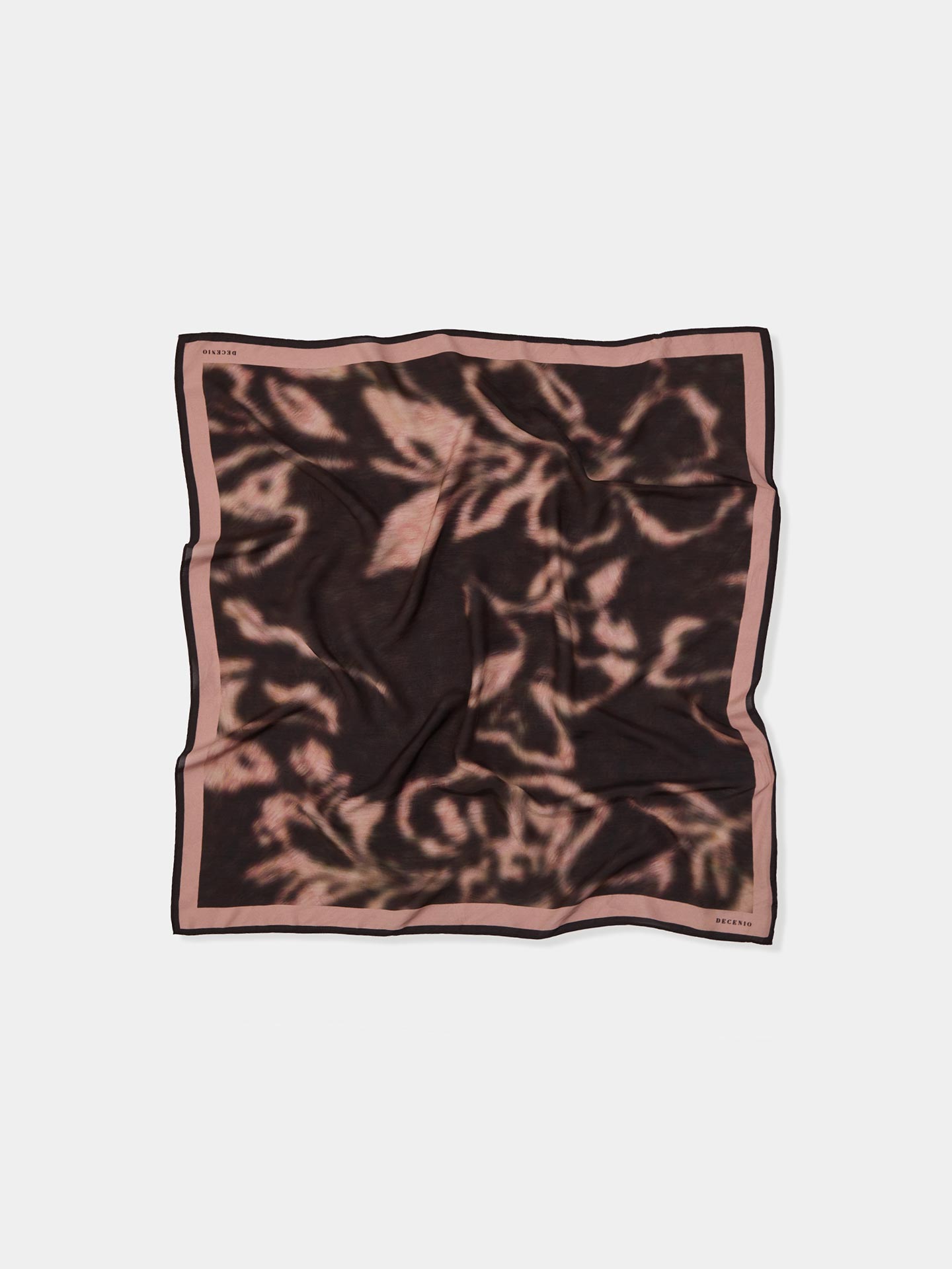 Lenço Quadrado com Estampado Floral