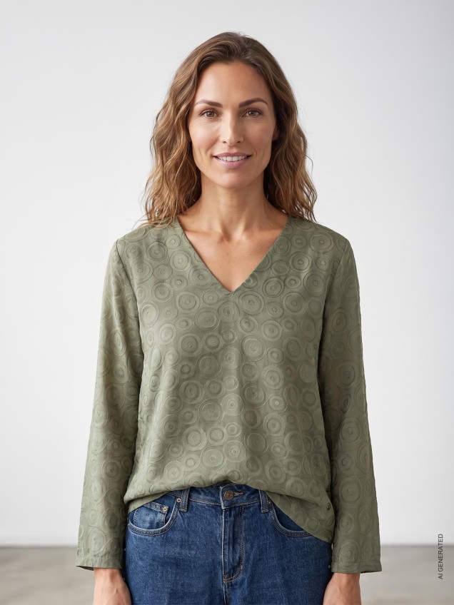 Blusa com Decote em V