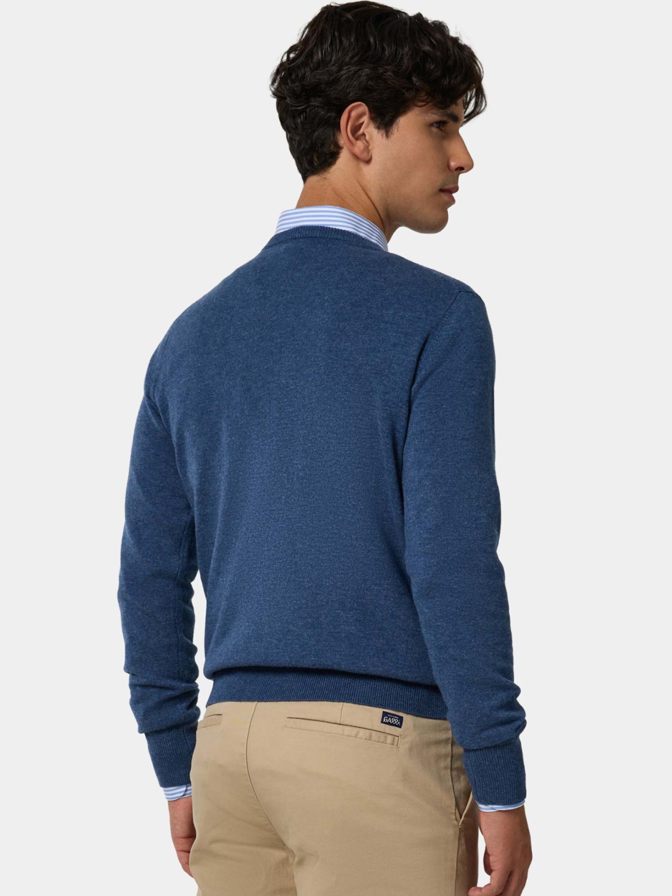 Camisola de Malha com Decote em Bico
