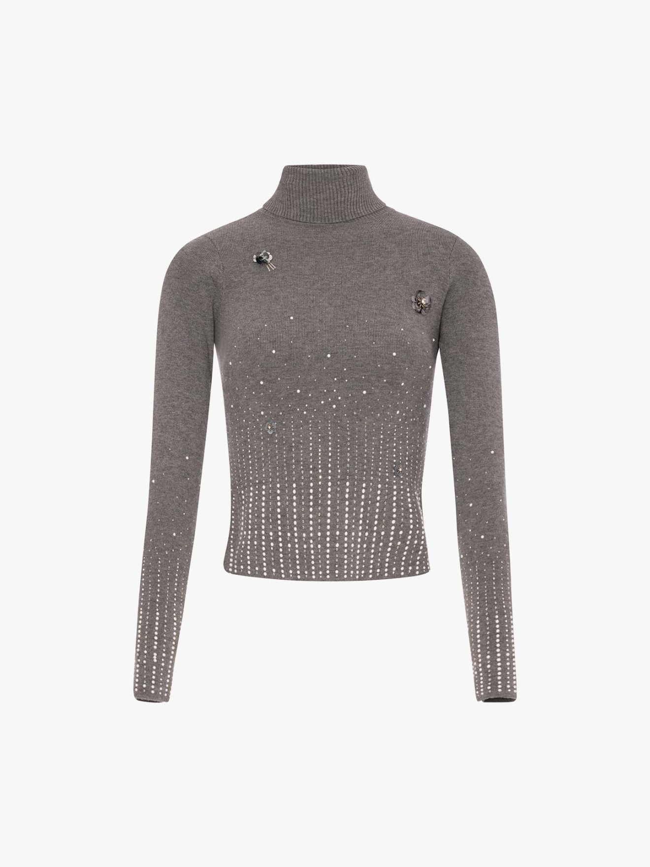 Camisola de Malha Slim Fit com Aplicações