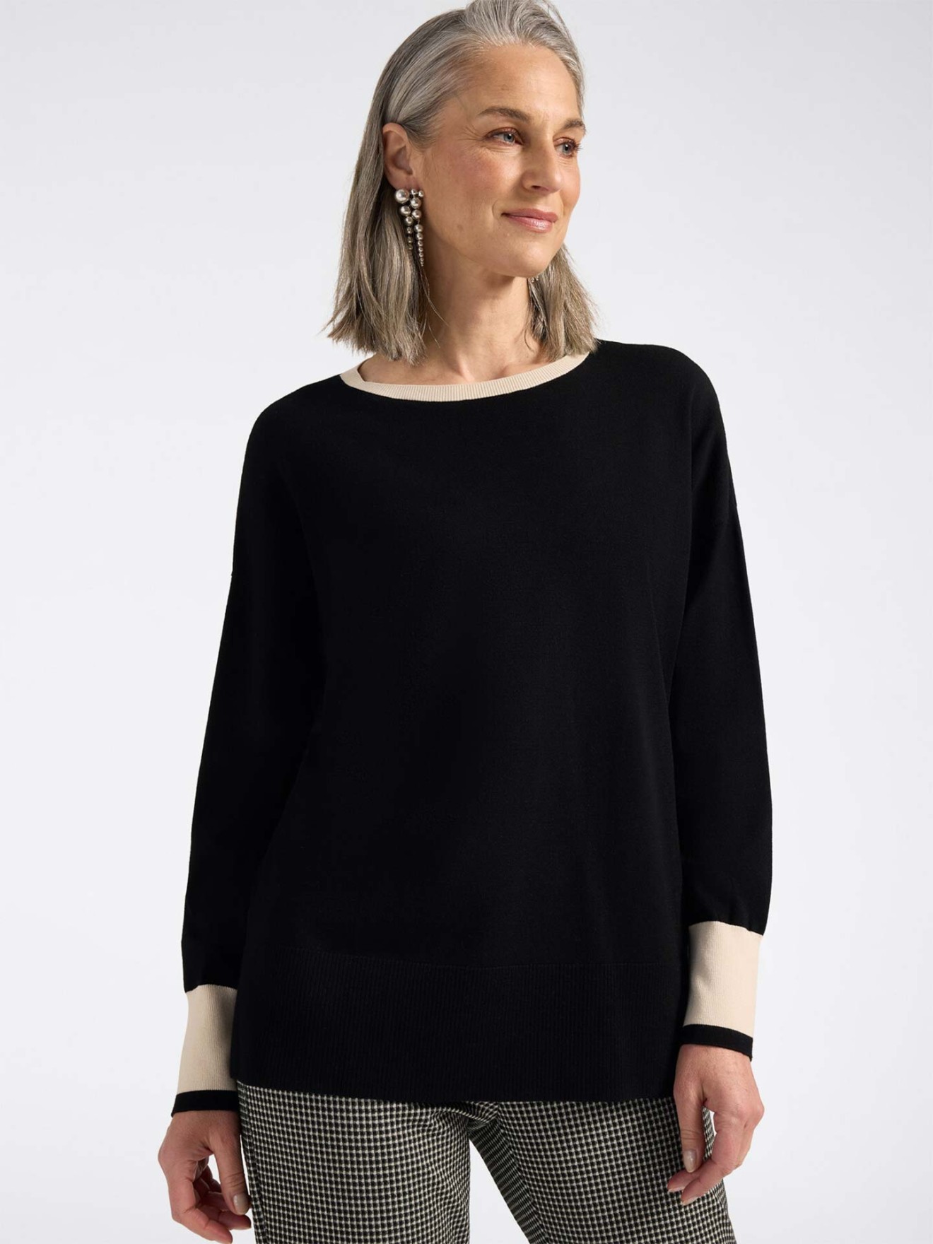 Camisola de Malha com Gola Redonda