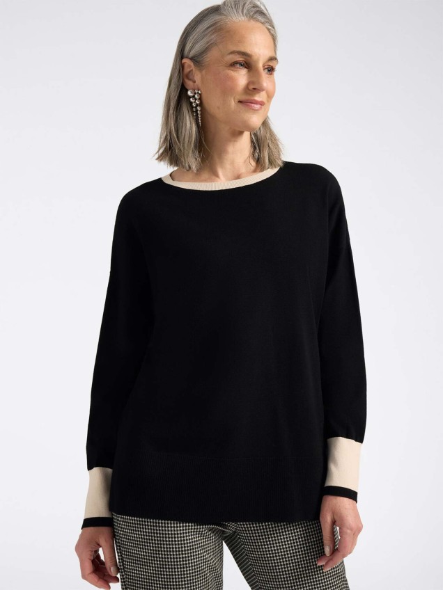 Camisola de Malha com Gola Redonda