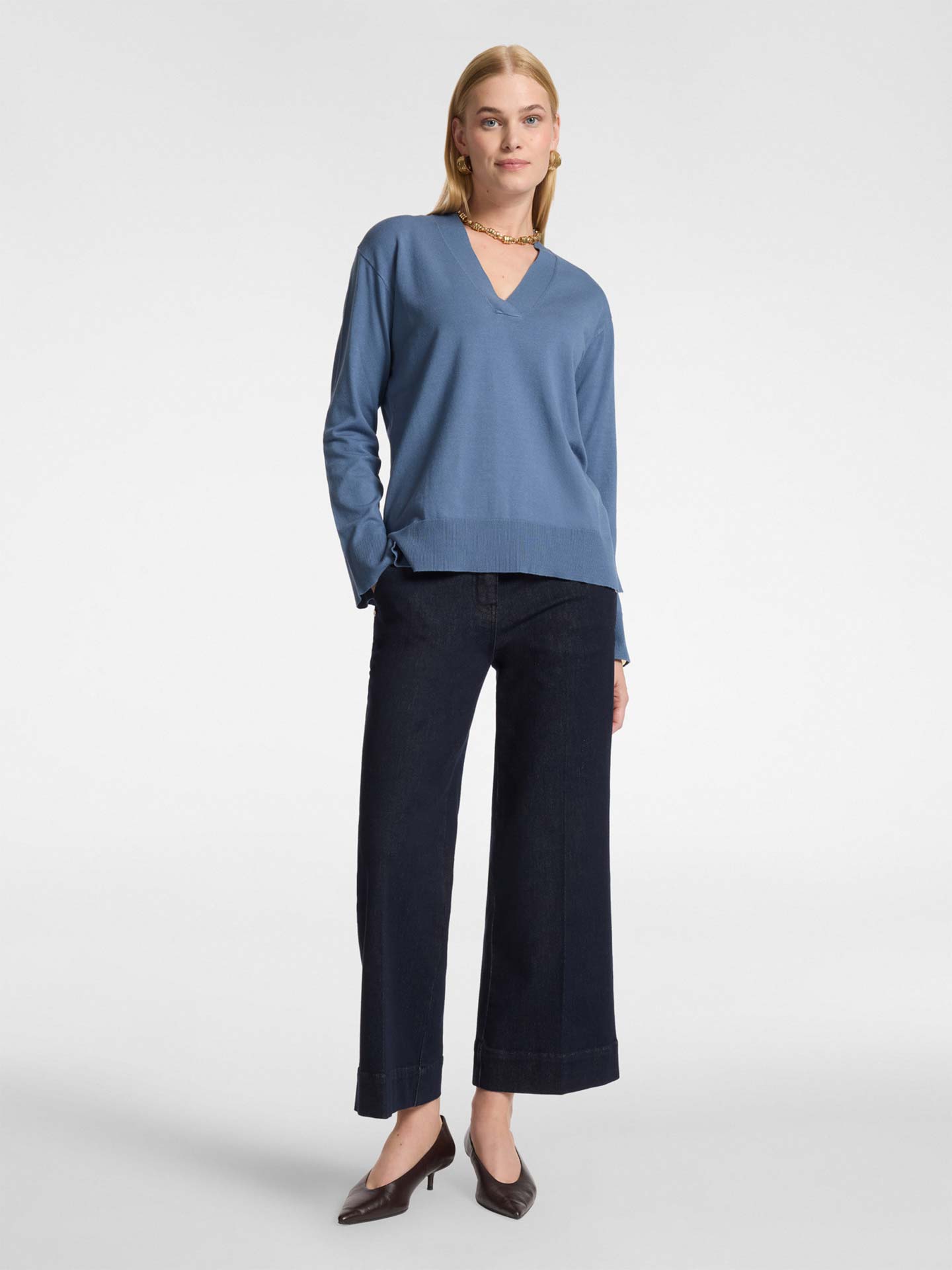 Camisola de Malha com Decote em V