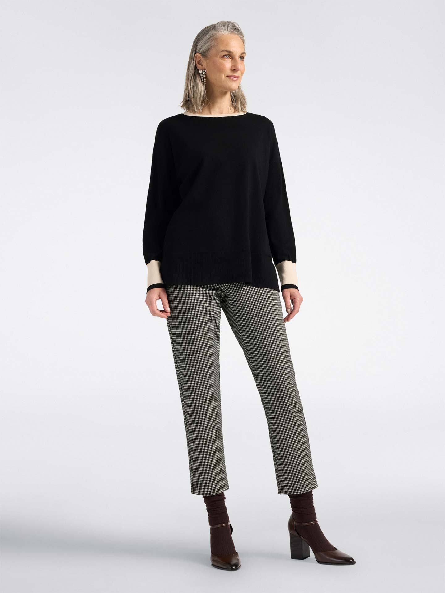 Camisola de Malha com Gola Redonda