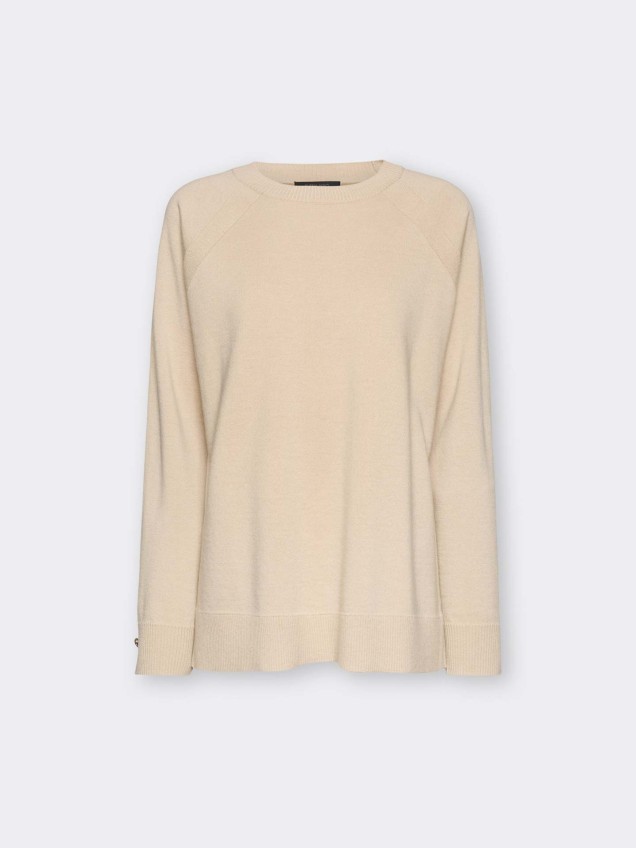 Camisola de Malha com Gola Redonda