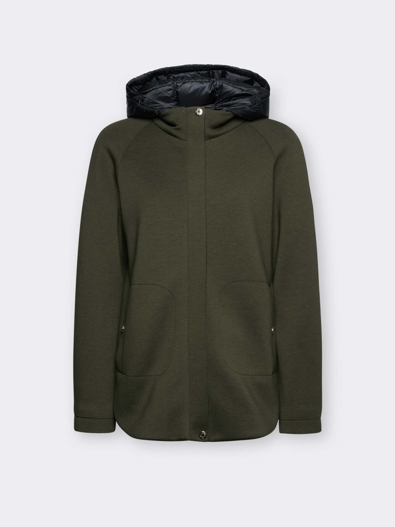 Parka em Scuba com Capuz