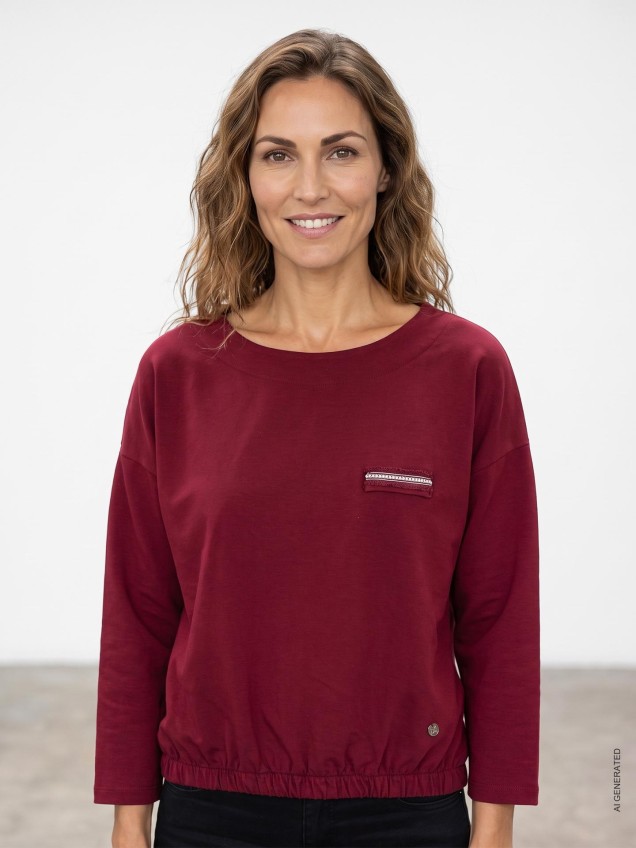Blusa com Decote Rente