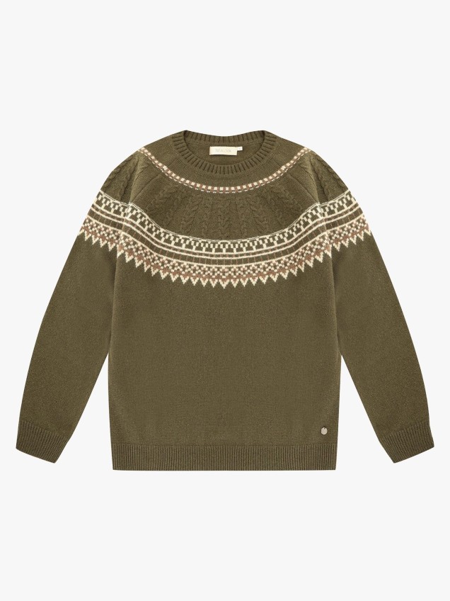 Camisola de Malha com Decote Rente