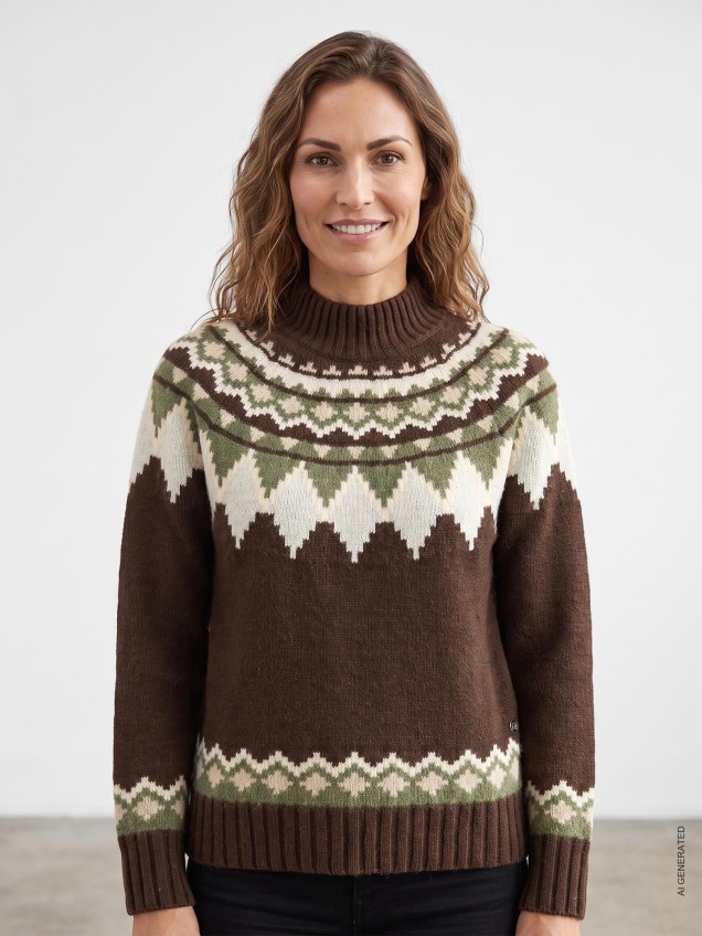 Camisola de Malha com Decote Rente