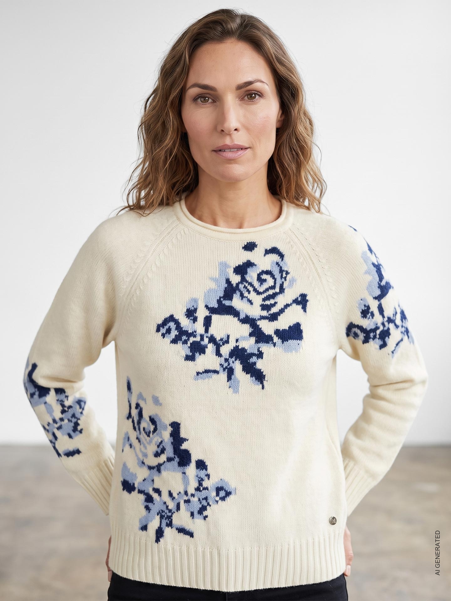Camisola de Malha com Decote Rente