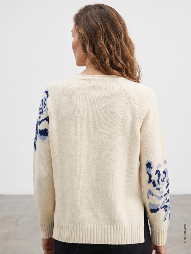 Camisola de Malha com Decote Rente