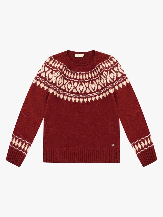 Camisola de Malha com Decote Rente