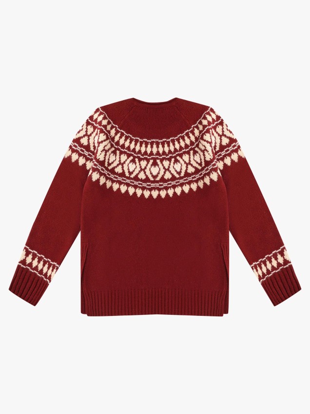 Camisola de Malha com Decote Rente
