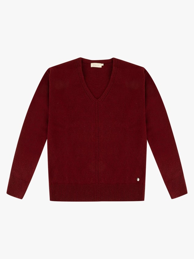 Camisola com Decote em Bico
