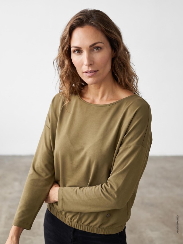 Blusa com Decote Rente