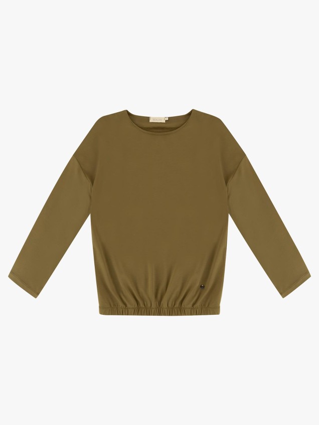Blusa com Decote Rente