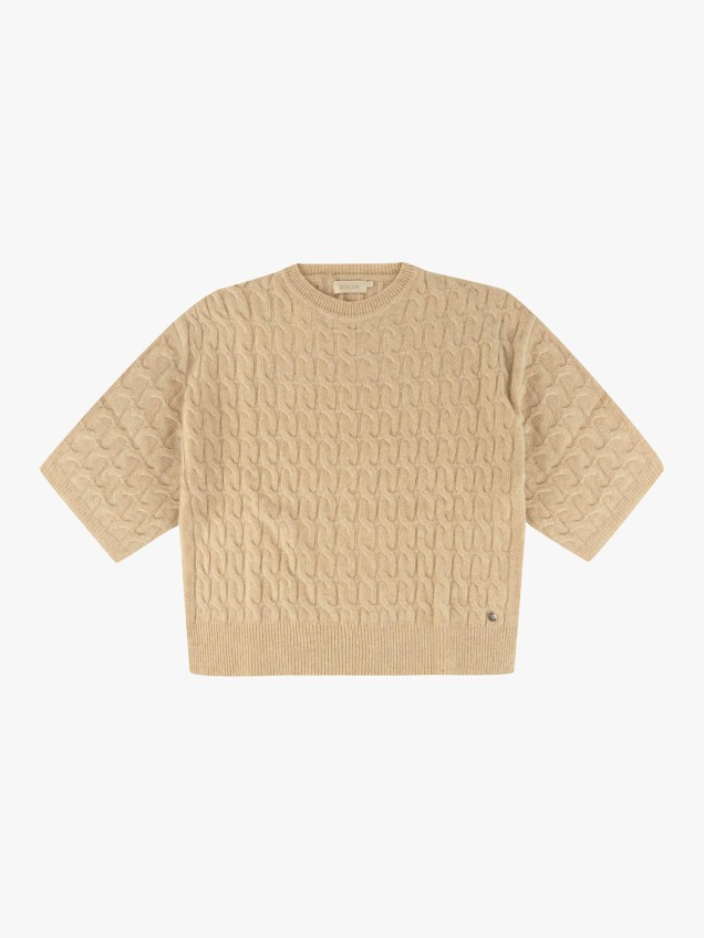 Camisola de Malha com Gola Redonda