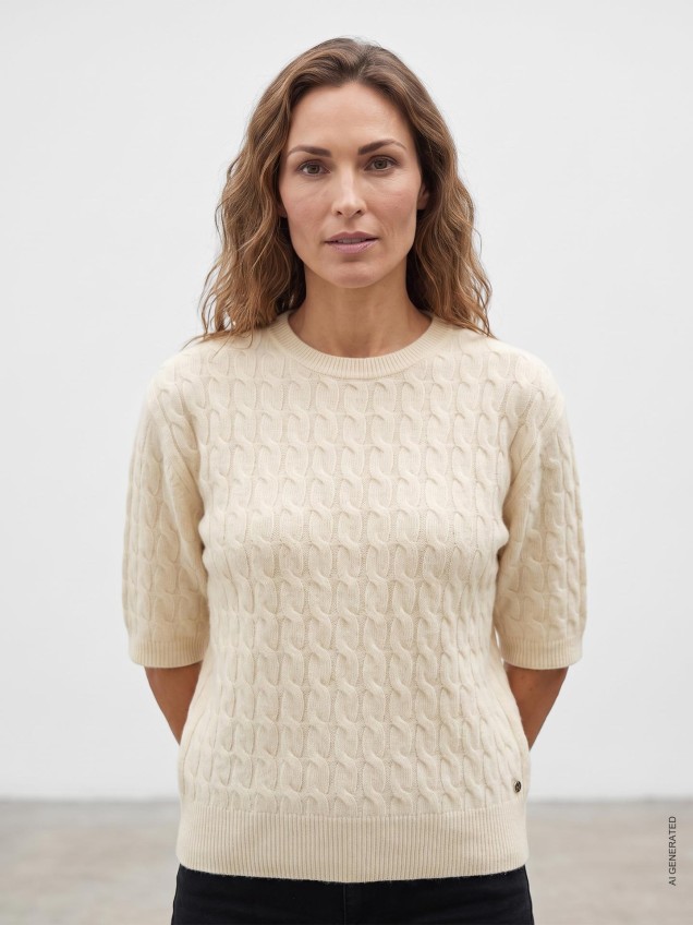 Camisola de Malha com Gola Redonda
