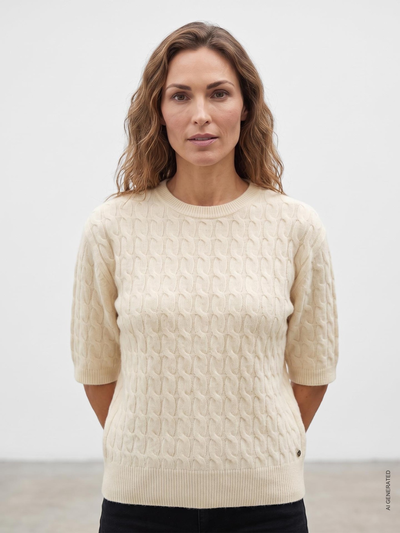 Camisola de Malha com Gola Redonda