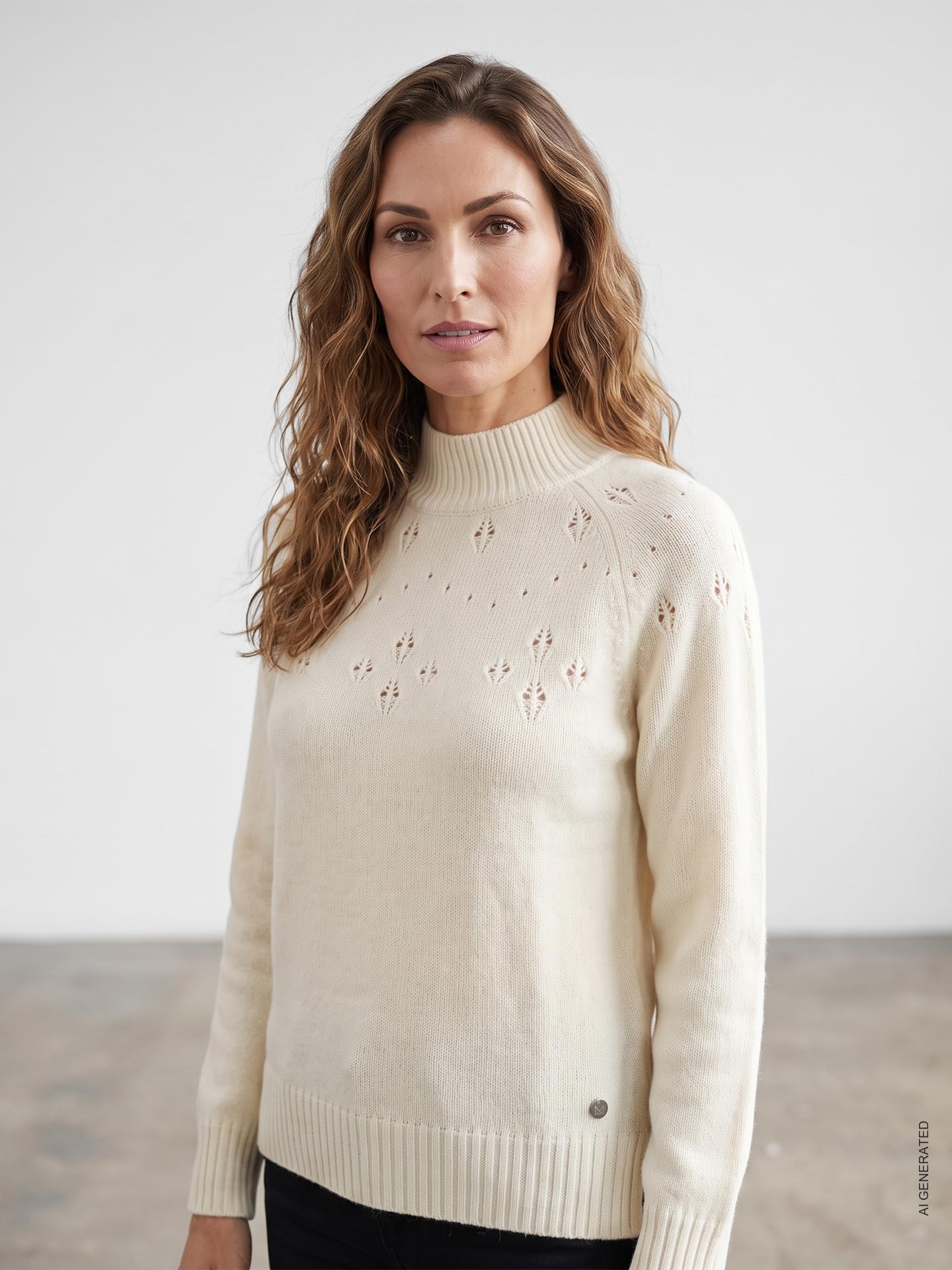 Camisola de Malha com Gola Alta