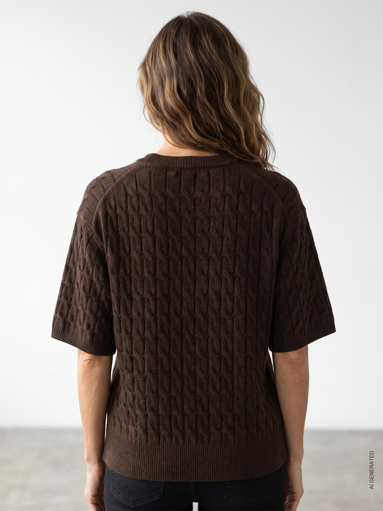 Camisola de Malha com Gola Redonda