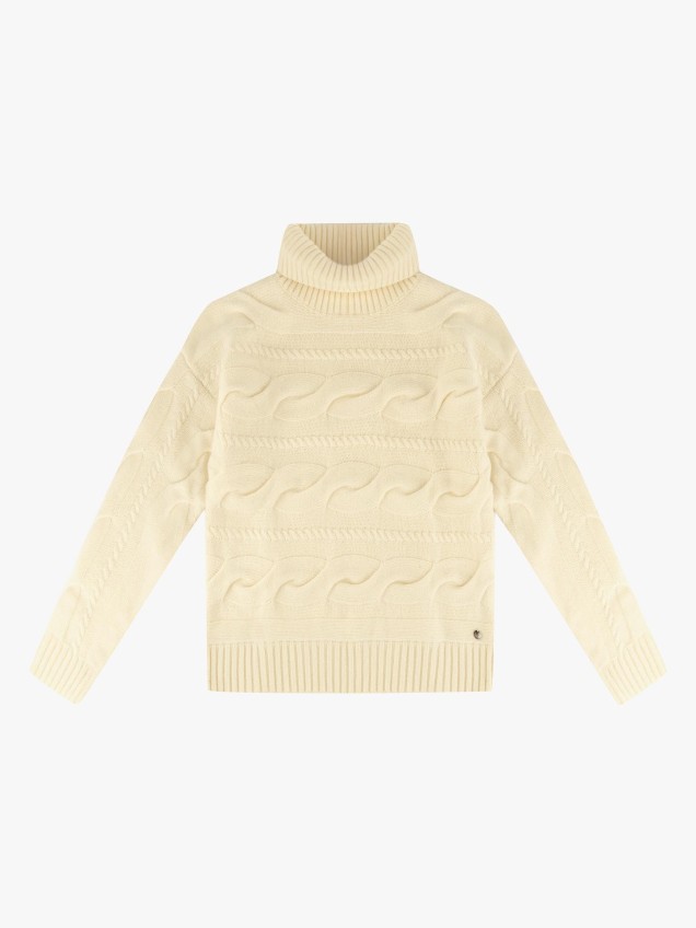 Camisola de Gola Alta em Malha