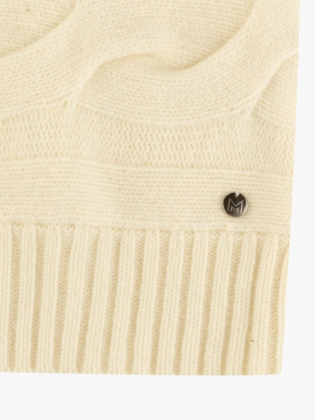 Camisola de Gola Alta em Malha