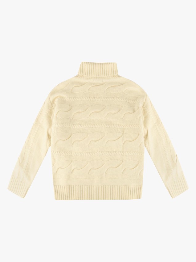 Camisola de Gola Alta em Malha