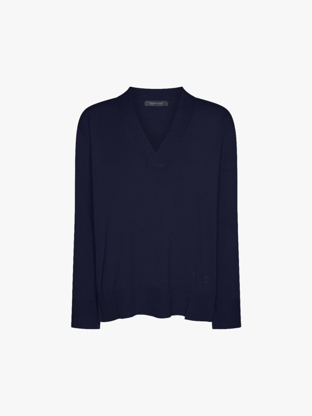 Camisola de Malha com Decote em V