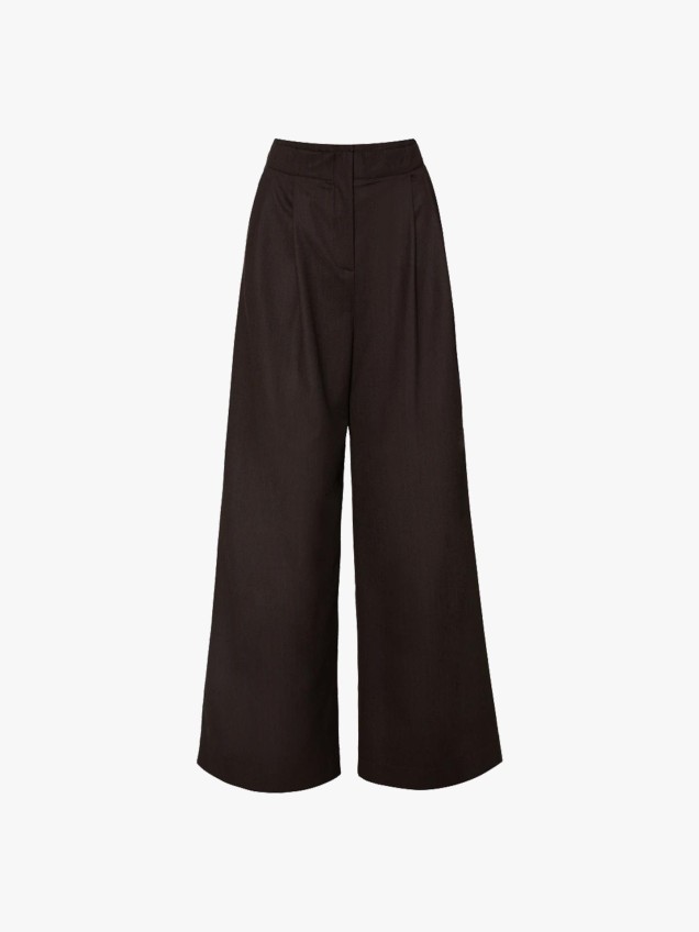Calças Wide Leg com Cintura Subida