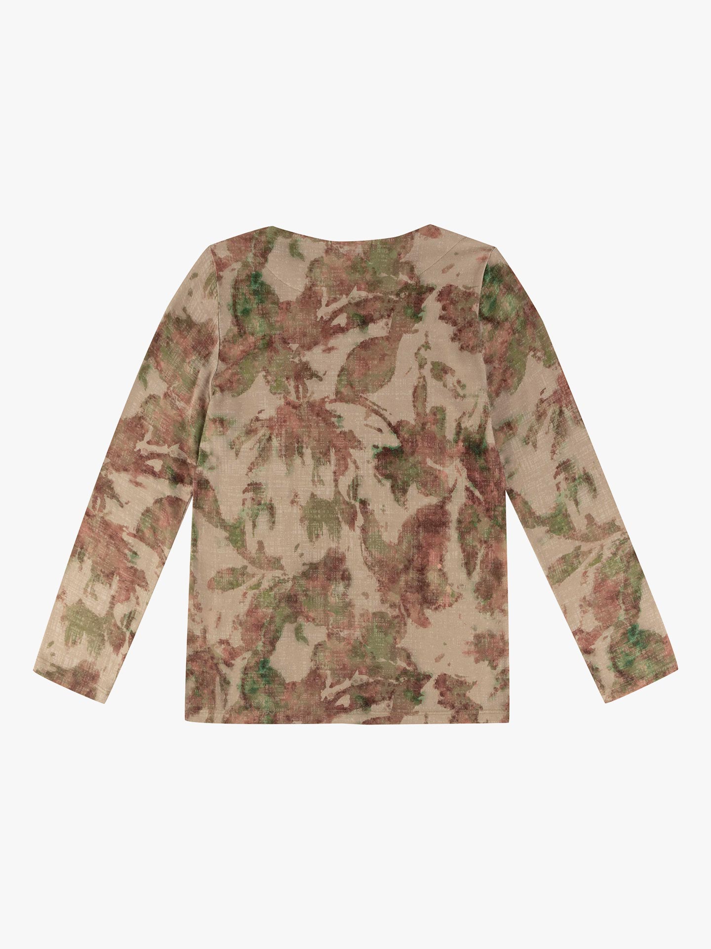 Blusa Estampada com Gola Redonda