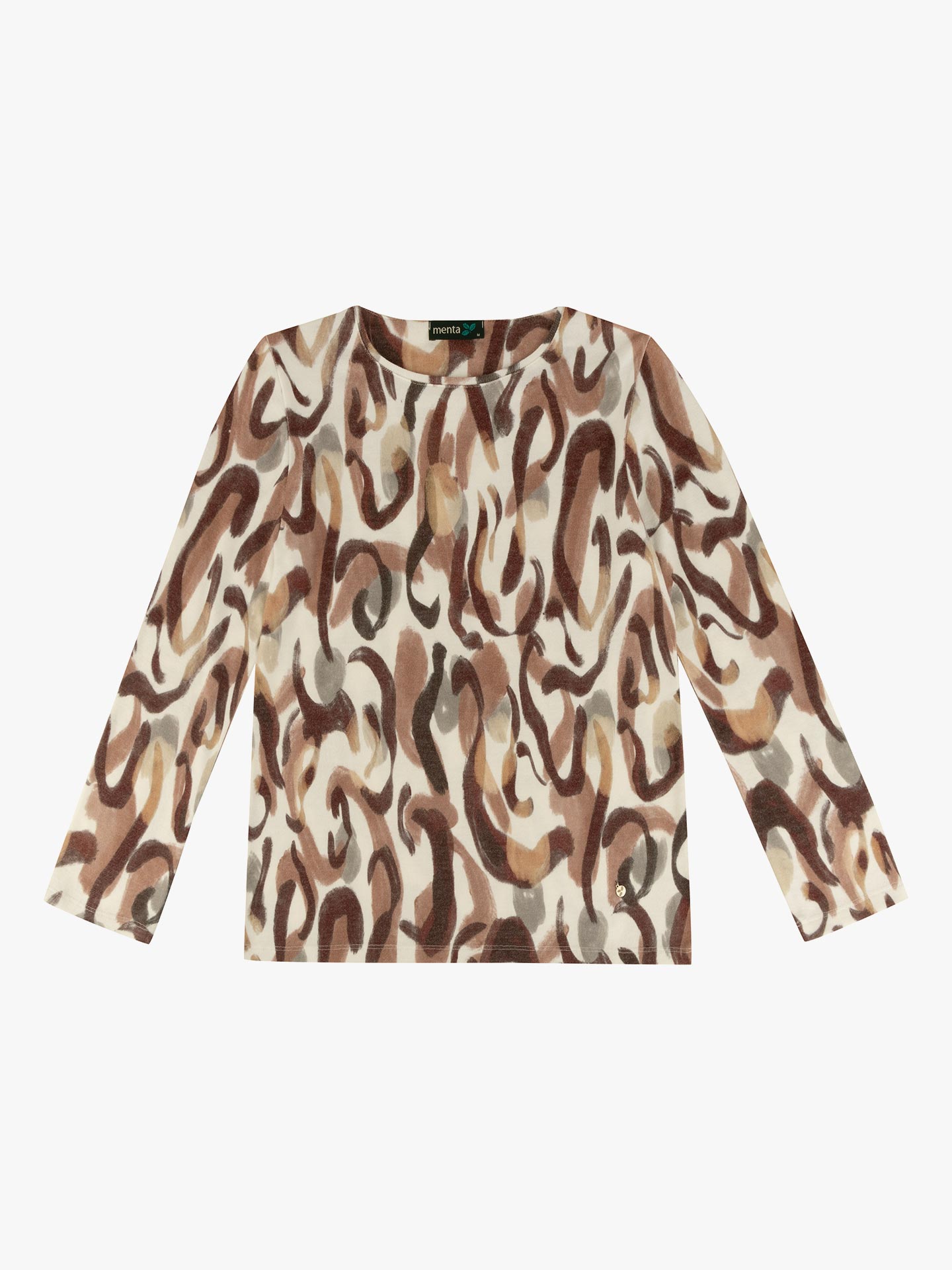 Blusa com Gola Redonda e Padrão