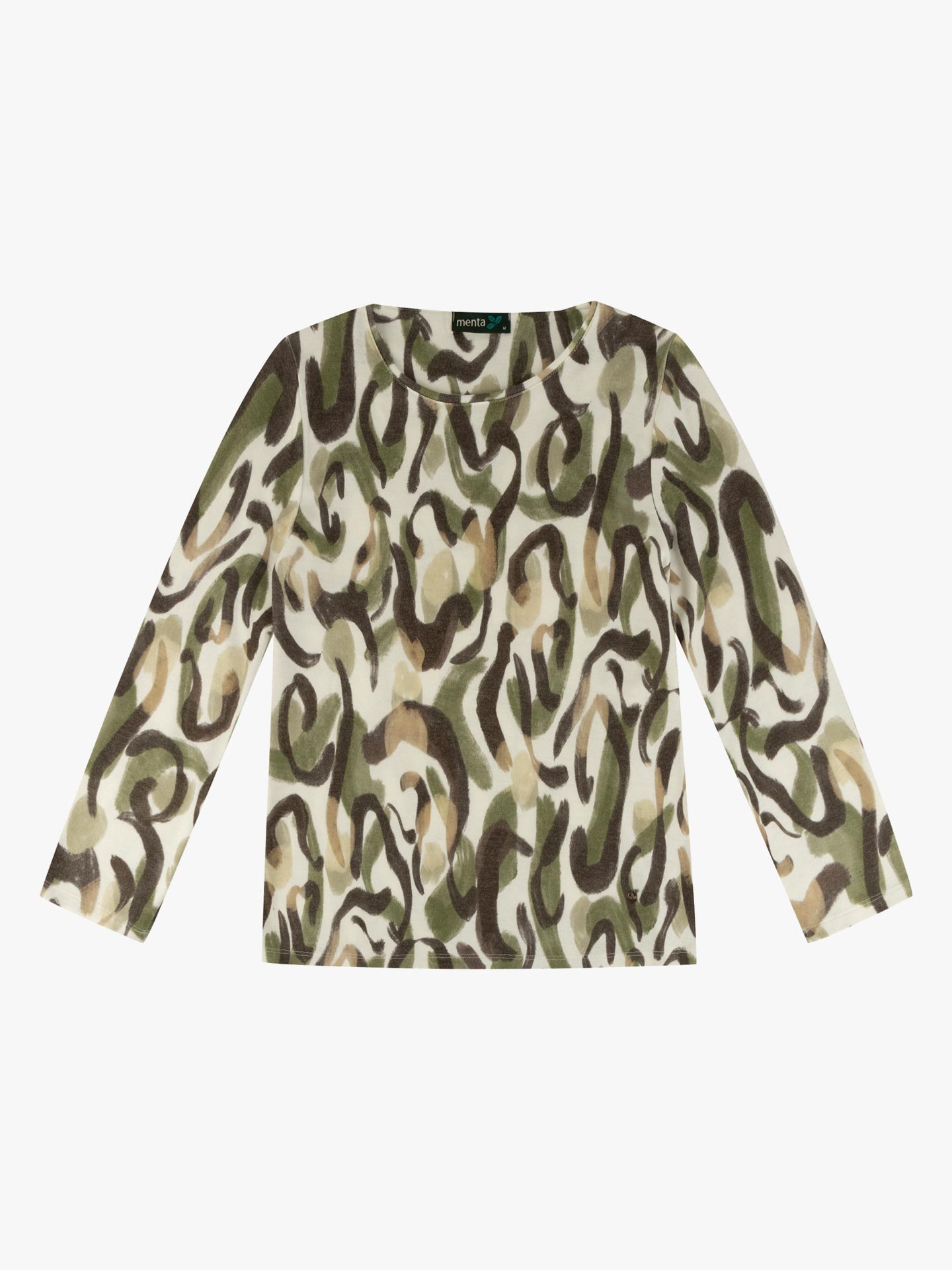 Blusa com Gola Redonda e Padrão