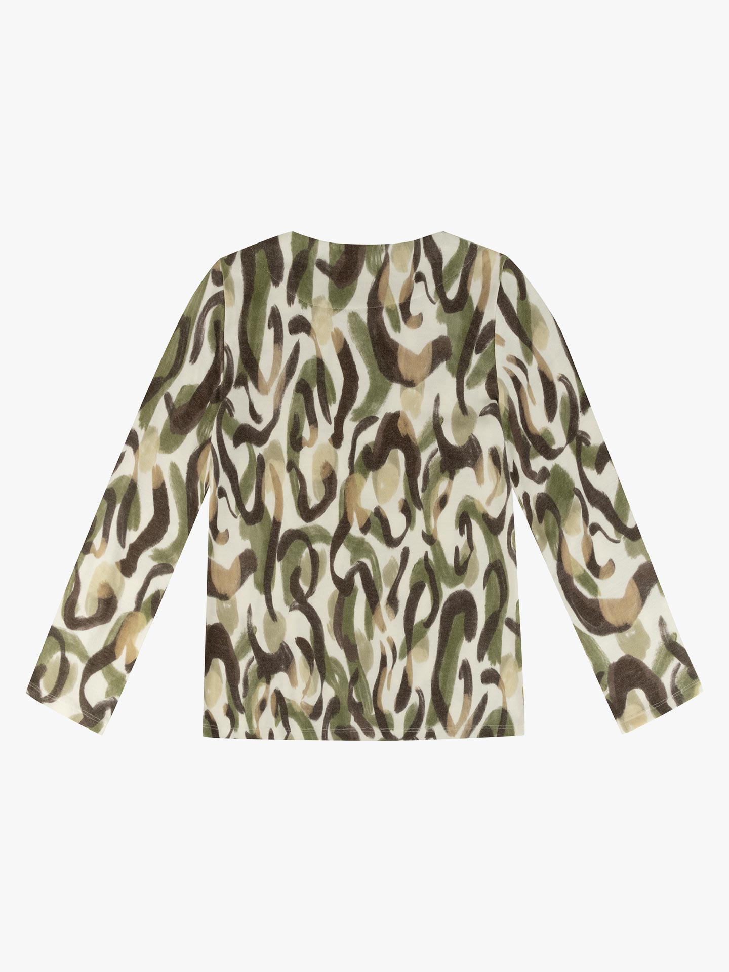 Blusa com Gola Redonda e Padrão