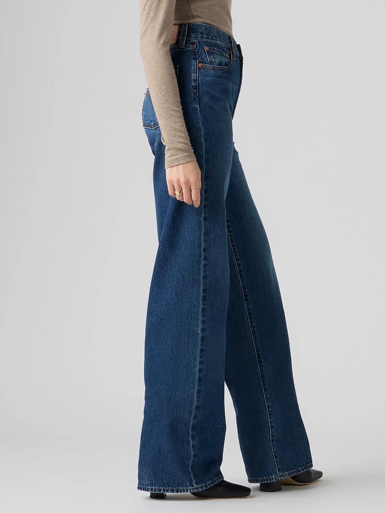 Calças de Ganga Ribcage Wide Leg