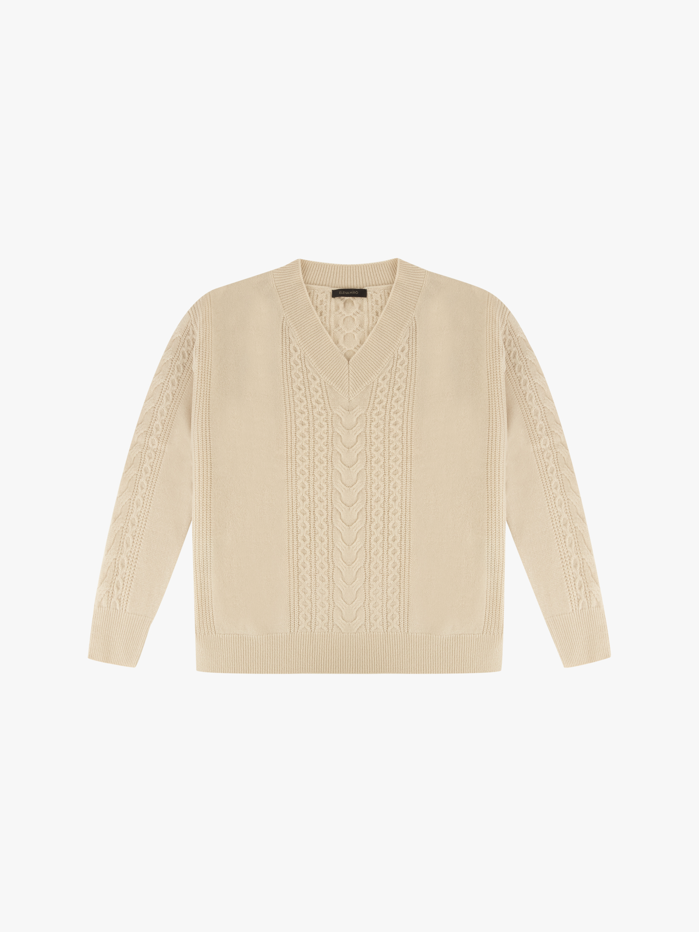 Camisola de Lã com Decote em Bico