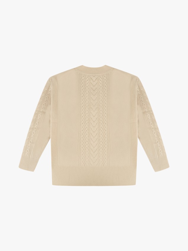 Camisola de Lã com Decote em Bico