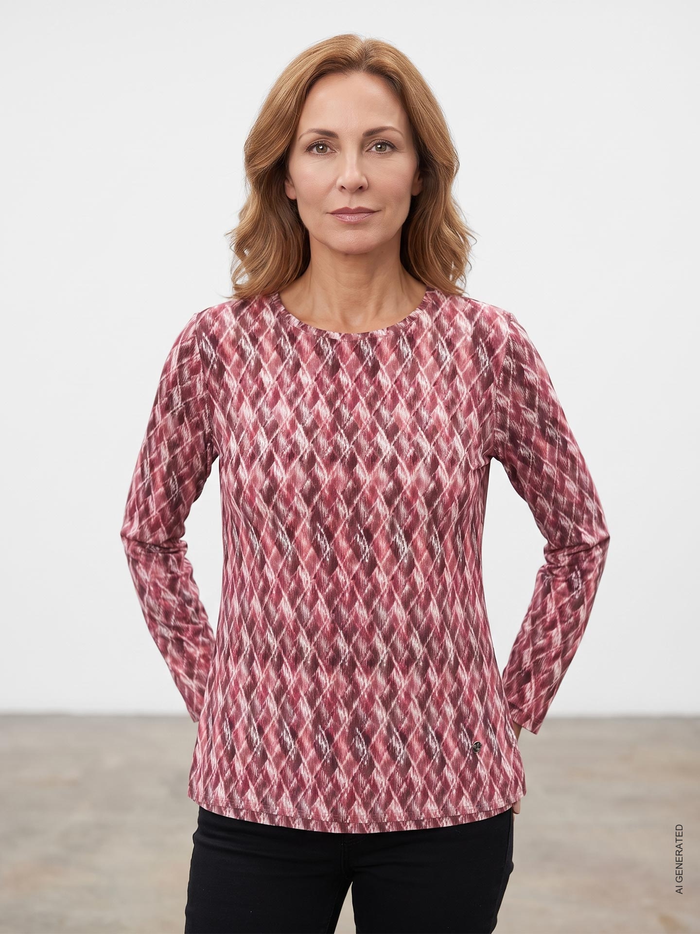 Blusa com Padrão Geométrico