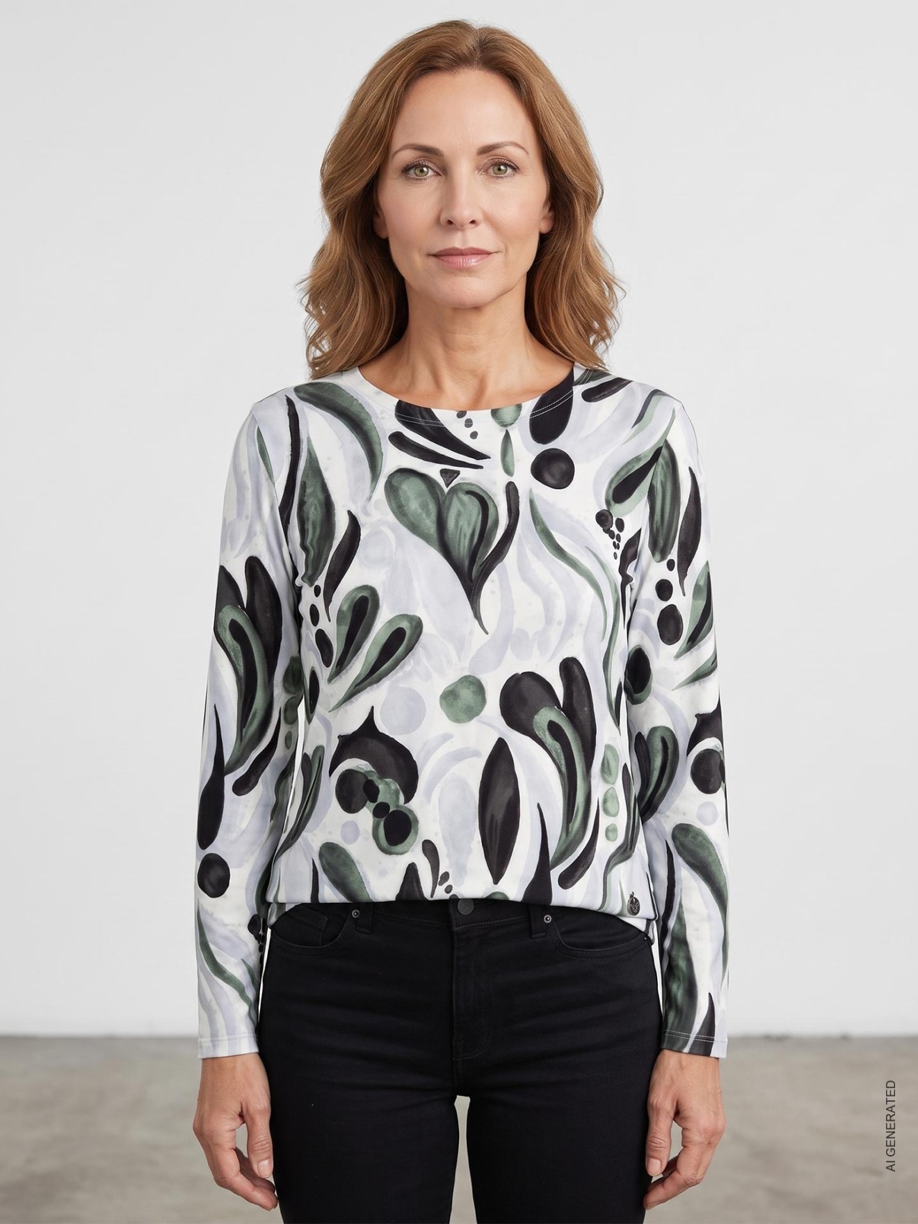 Blusa com Padrão Abstrato