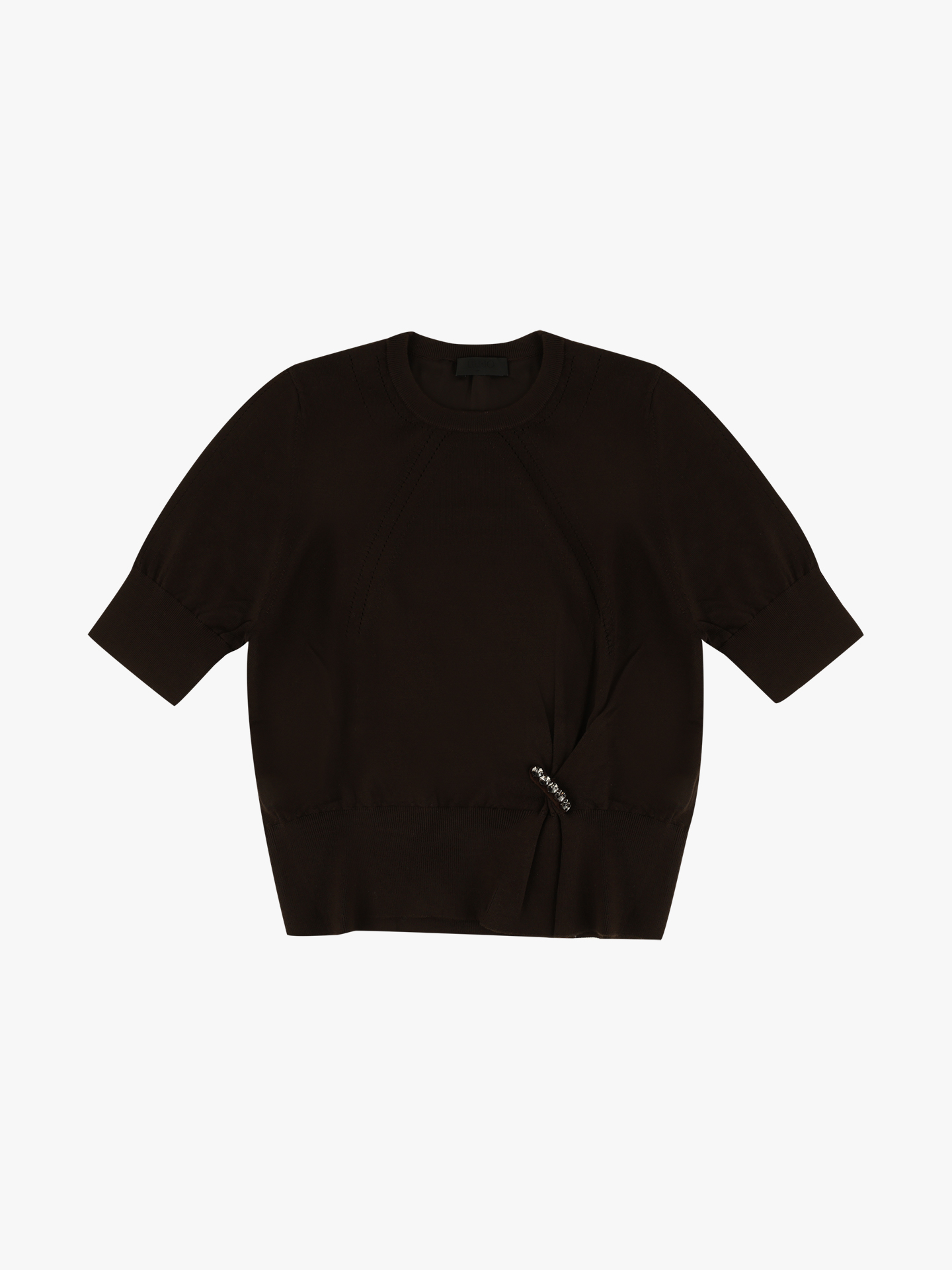 T-shirt com Pormenor de Cristais
