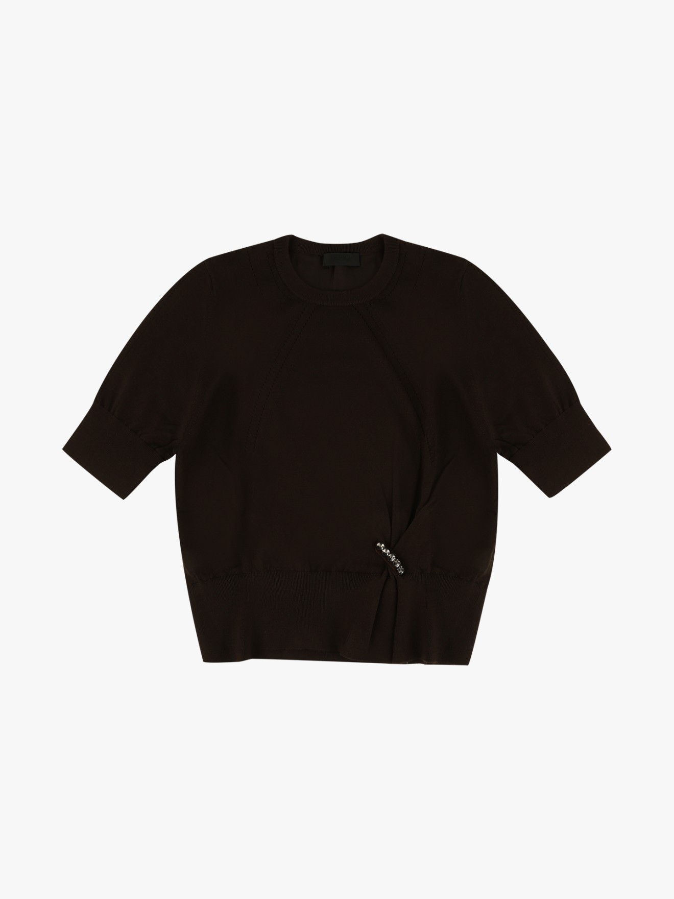 T-shirt com Pormenor de Cristais